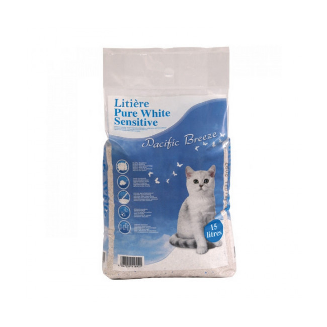 Litiere Minerale Pure White Sensitive Pour Chat Sac 15 Litres Pacific Breeze Kouaf Toutou Toilettage Canin Et Felin A Domicile Dans Le 47